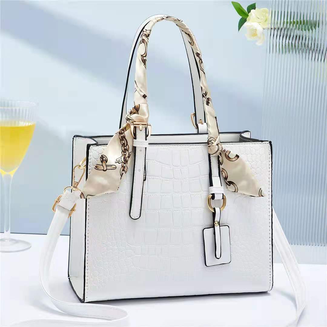 Pattern Tote Bag Trendy Silk Scarf Stone Pattern One-shoulder Messenger Handbag Handbag