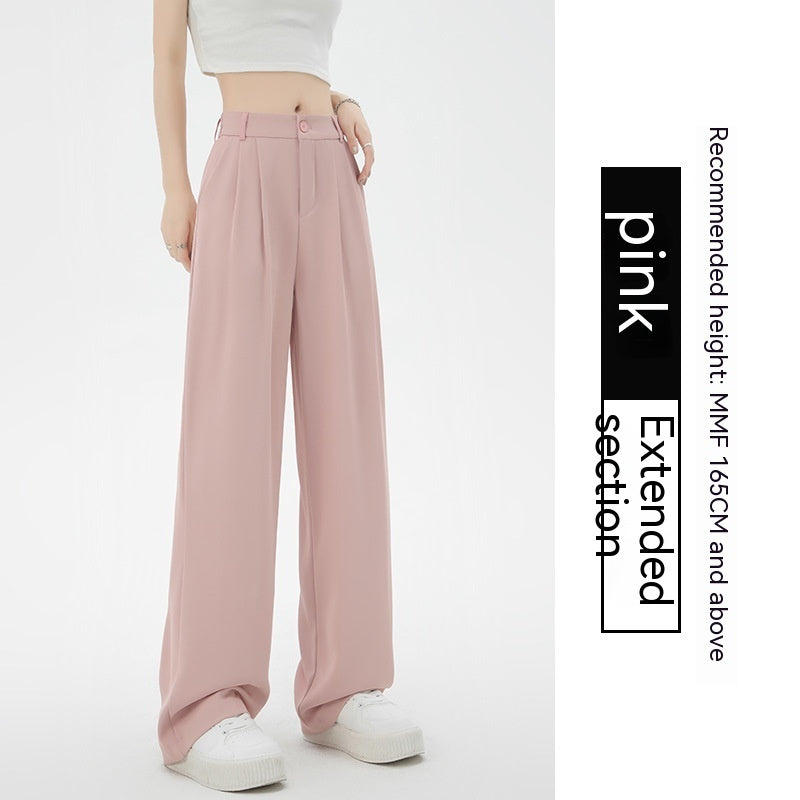 Women's Fashion Simple High Waist Loose Drooping Slimming And Straight Casual Suit Pants
