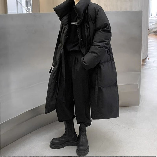 Mens Knee-length Cotton-padded Coat