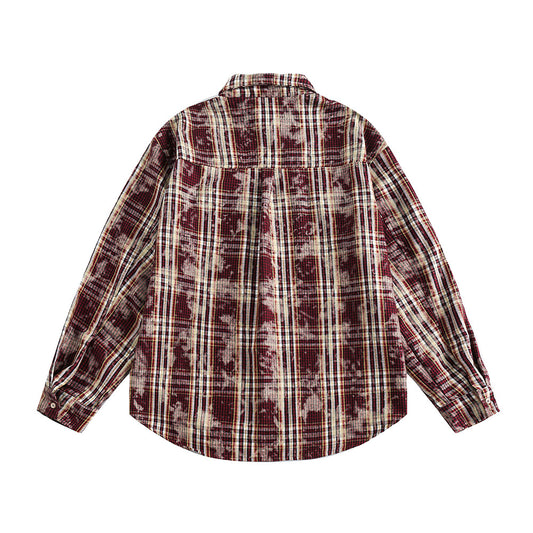American Retro Plaid Shirt Men's Spring And Autumn Trends