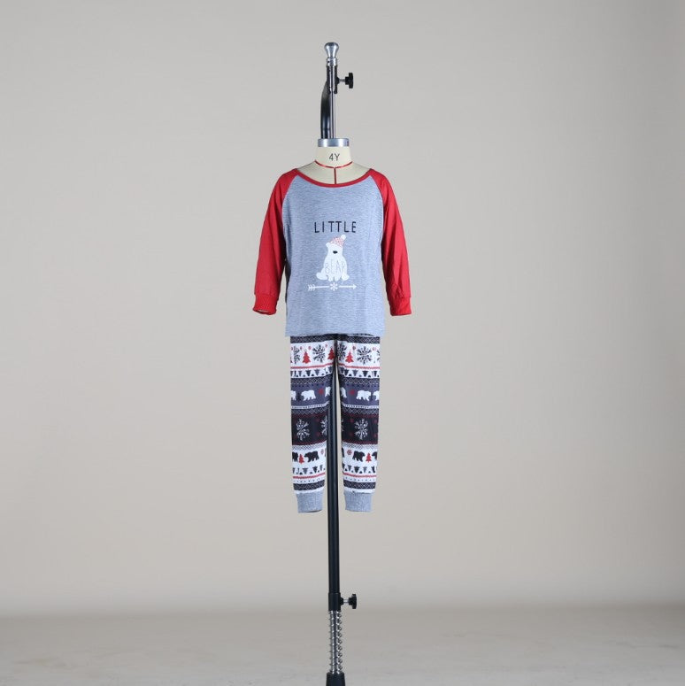 Christmas Parent-child European And American Print Long-sleeved Suit