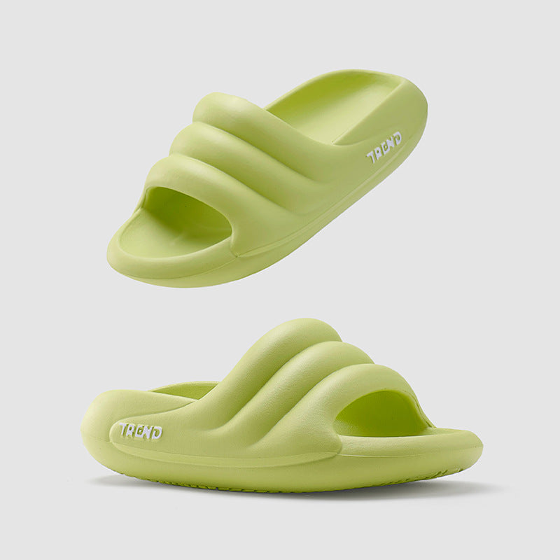 Wave Pattern Design Fashionable Non-slip Wear-resistant Slippers
