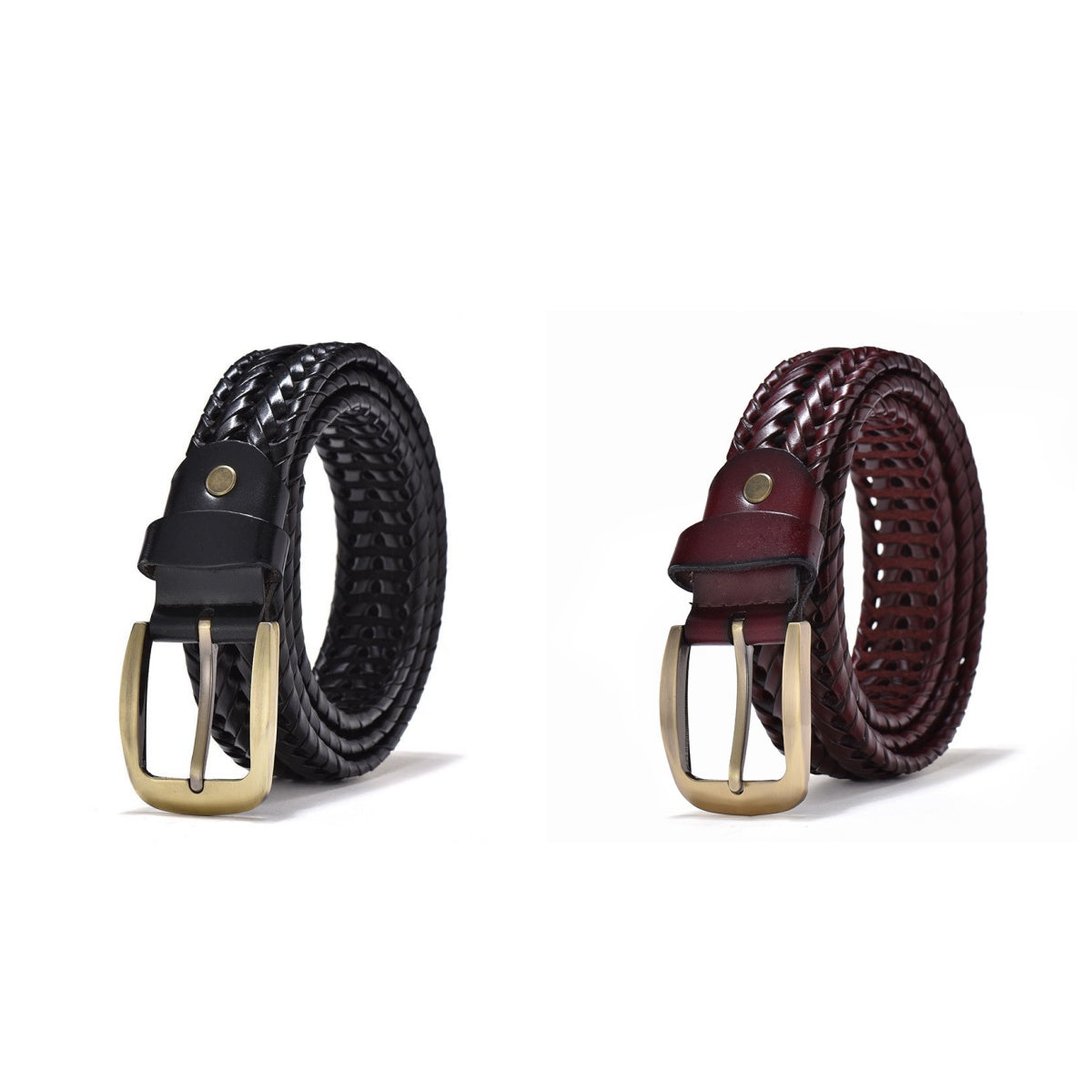 Hand Woven Belt Men's Vintage Breathable Pin Buckle