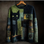 Denim Boots Printed Pullover Hoodie