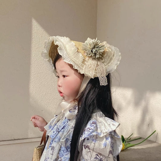 Children's Straw Hat Pastoral Wind System