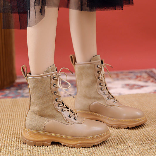 British Style Fashion Short Boots Casual Set Foot Thick Sole