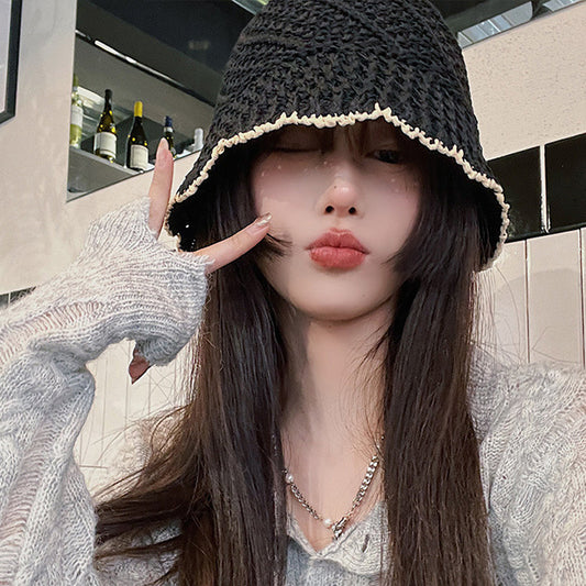 Female Summer Fashion Sunshade Japanese Hollow Out Fisherman Hat