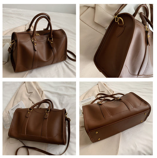 Portable Autumn And Winter Texture Large Capacity Bag