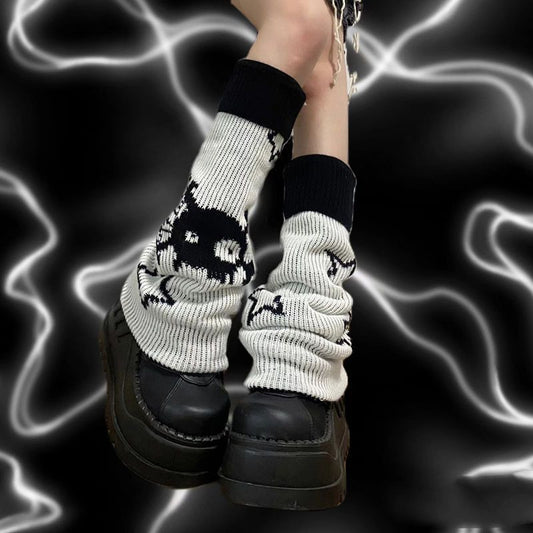 Japanese Spice Girl Star Skull Leg Cover