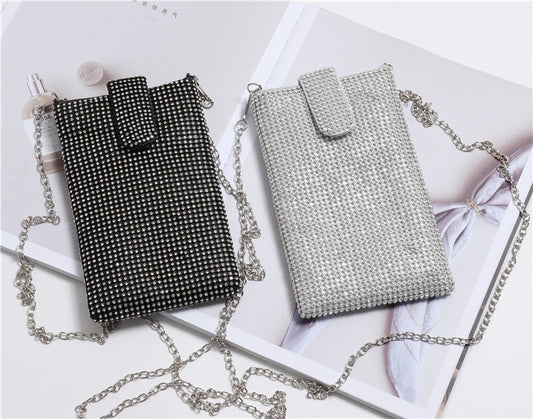 Diamond-studded Mobile Phone Bag Diagonal Small Bag Coin Purse