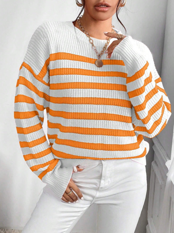 Women's Classic Striped Inner Knitted Top