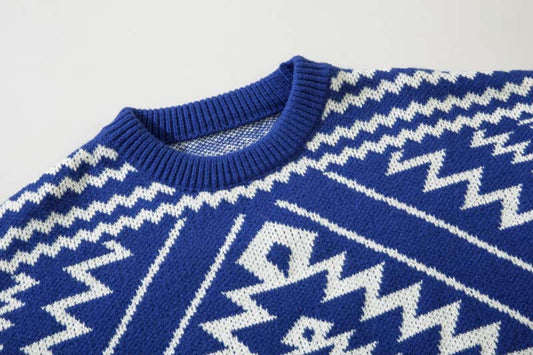 Street Tide Originalt Design Geometrisk Totem Sweater Til Mænd