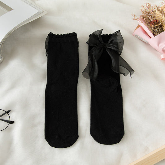 Lolita Cute Soft Girl Satin Lace Socks
