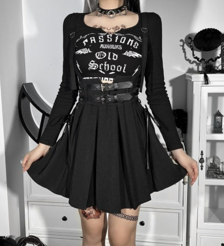 High Waist Strap Women's Half-length Dress