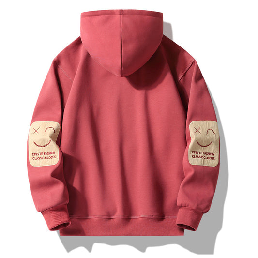 Mens Cotton Hoodie With Fleece Lining Loose Fit For Teens