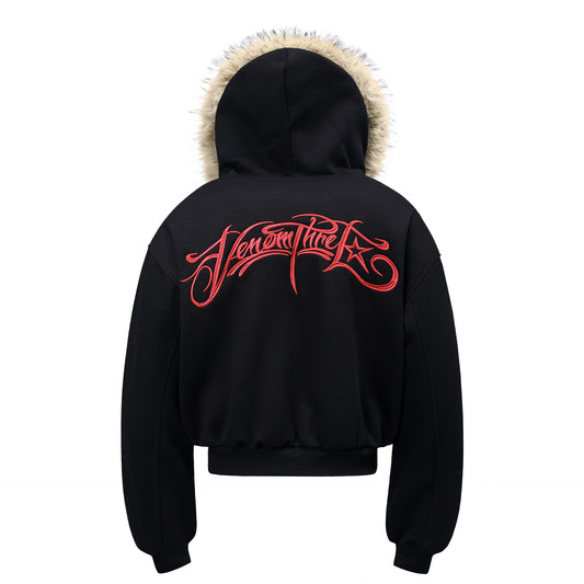 Retro Embroidered Letter Men's Loose Cotton Jacket