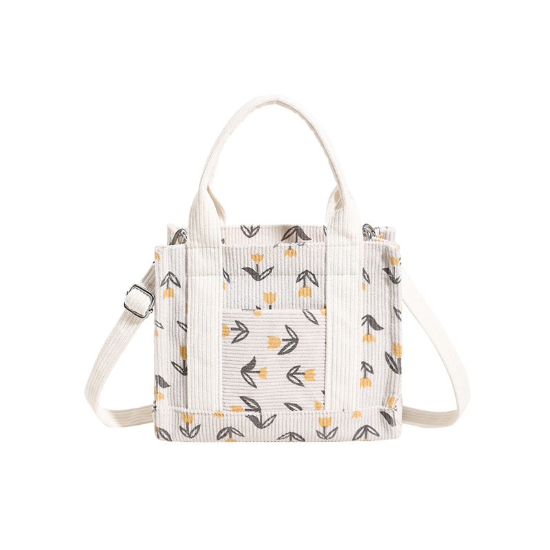 New Fresh Sweet Corduroy Printed Fashion Style Trendy Women's Bags Shoulder Bag