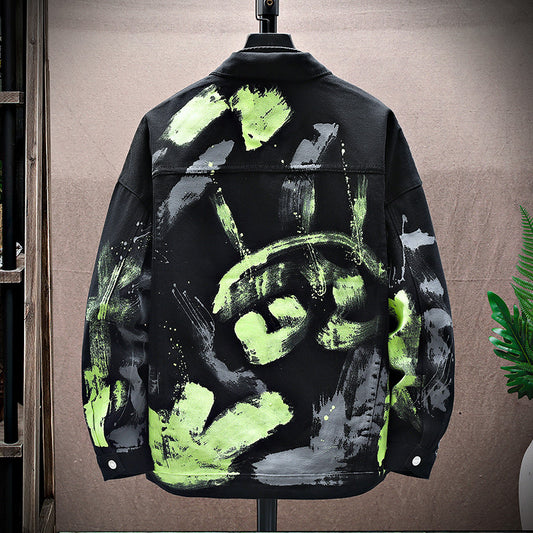 Men's Fashion Casual Long Sleeve Loose Denim Jacket