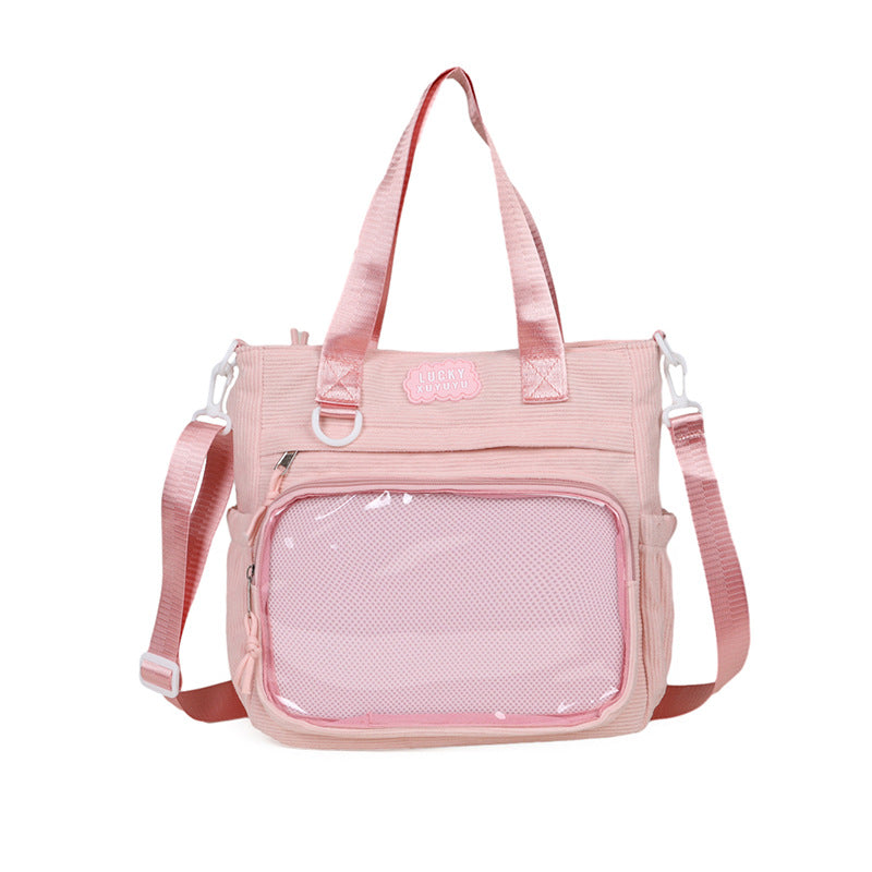 Crossbody Large Capacity Two-dimensional Student Party Bar Bag Japanese Transparent