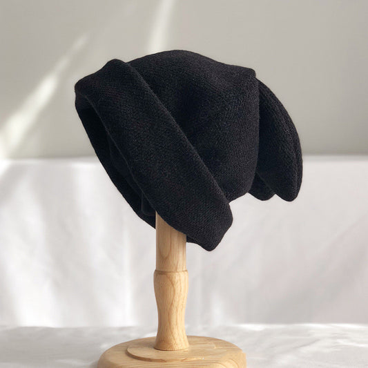 Draping Rabbit Ears Wool Hat