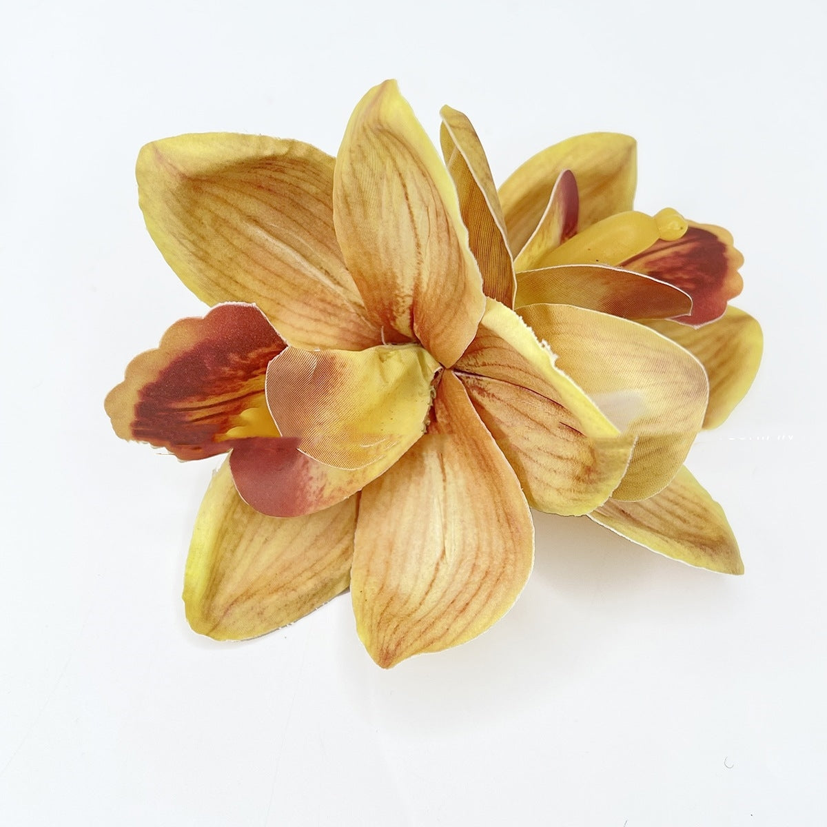 Double Orchid Barrettes Bohemian Vacation Style Hairpin