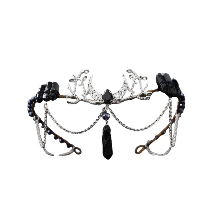 Handwoven Moon Tassel Chain Hairband For Women