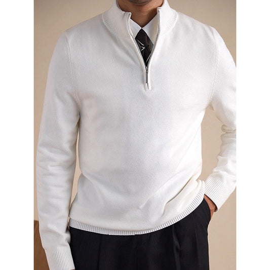 Half-turtleneck Long-sleeve Knit Sweater