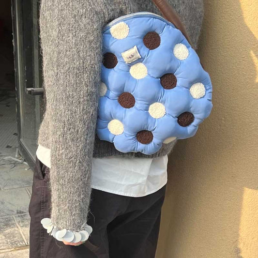 Niche Design Bag Fashion Underarm Bag Filled With Cotton Embroidery