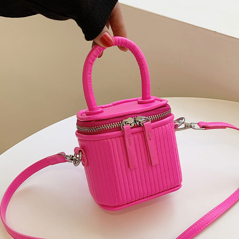 Textured Small Bag Female Hand Bag Western Style One-shoulder Diagonal Small Square Bag