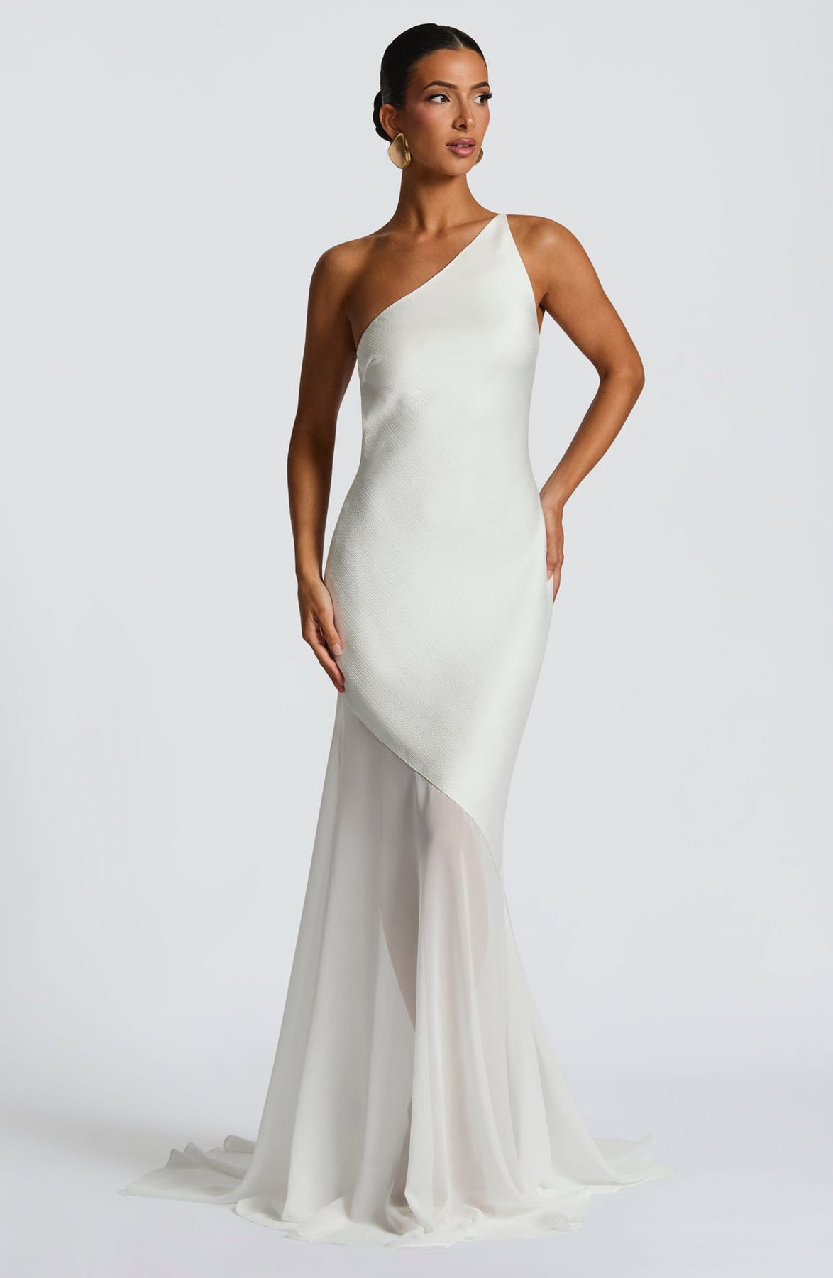Womens Figure-hugging Mesh Maxi Dress With Tie-up Detailing