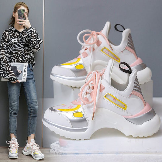 New Thick-soled Casual Sports Running Old Single Shoes Women