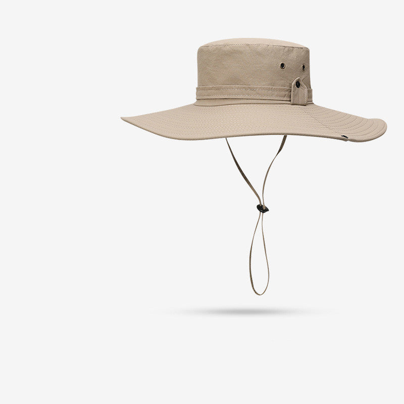 Men's Fashion Outdoor Sun Protection Waterproof Quick Dry Large Eaves Hat