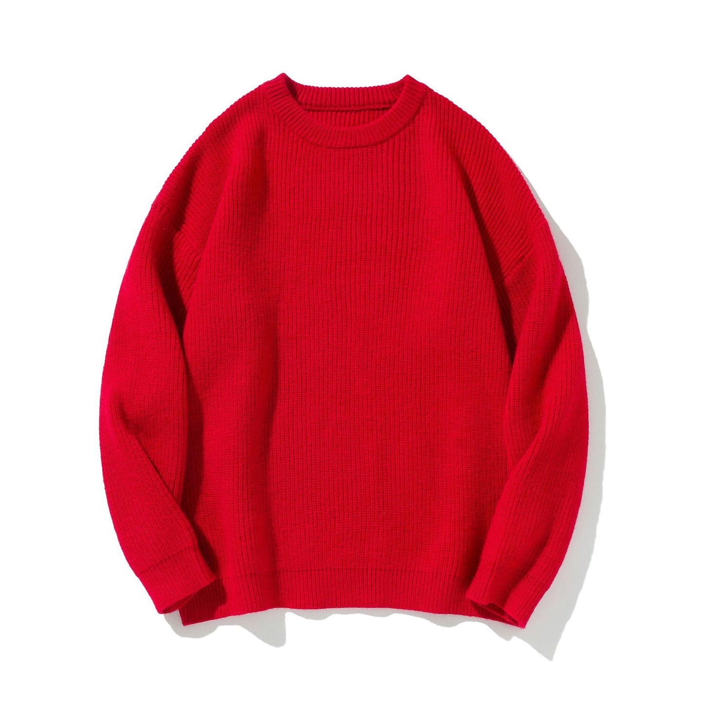 Men Knitted Sweater Loose Fit Premium Feel Crew Neck Pullover