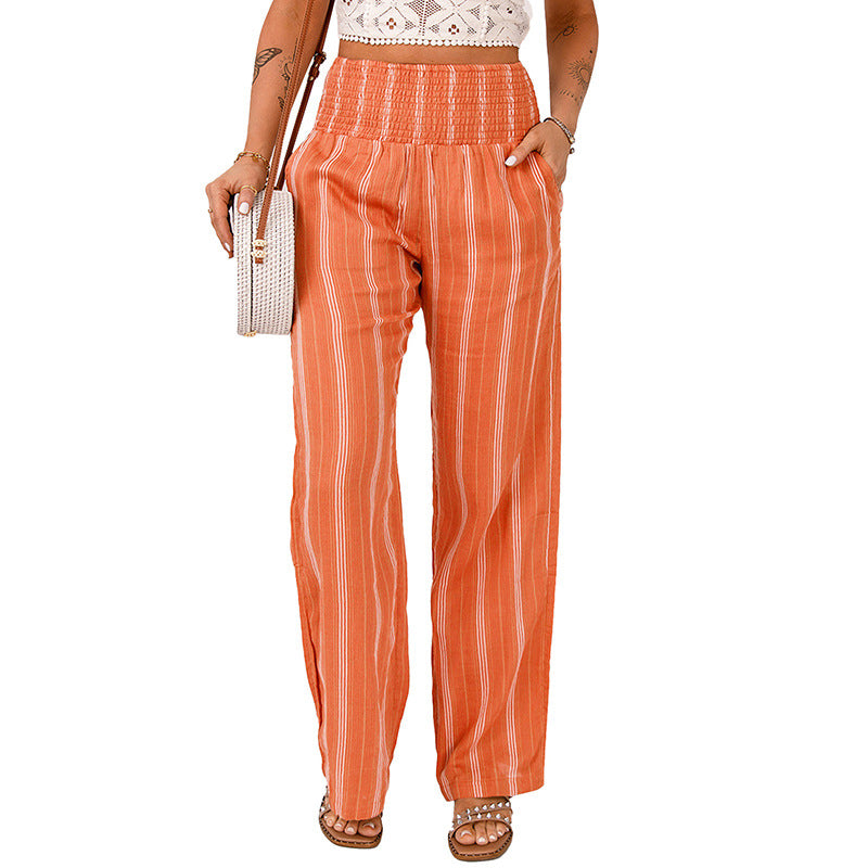 Striped Printed Women's Trousers Summer