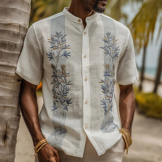 Digital Print Hawaiian Short Sleeve Shirt Men
