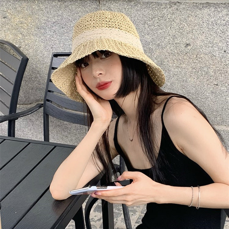 Women's Casual Lace Sun Protection Straw Hat