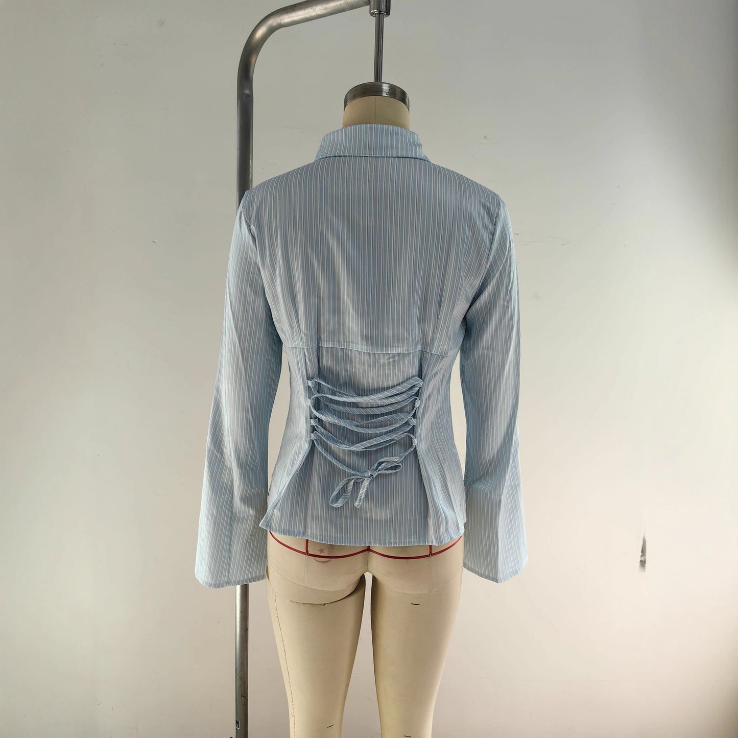 Striped Long-sleeve Shirt Autumn Chic New Style