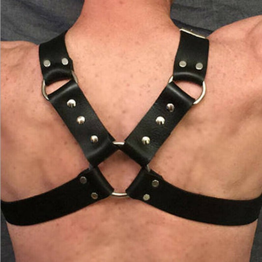 Men's Leather Shoulder Strap Shoulder Costume Accessories