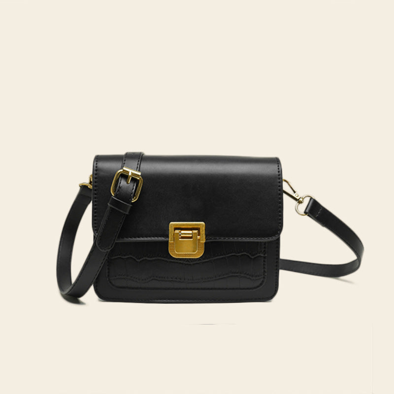 Fransk Niche Let Luksus Udenlandsk Stil Lille Firkantet Kvindelig Tekstur Alt Enkel Skuldertaske Crossbody Taske