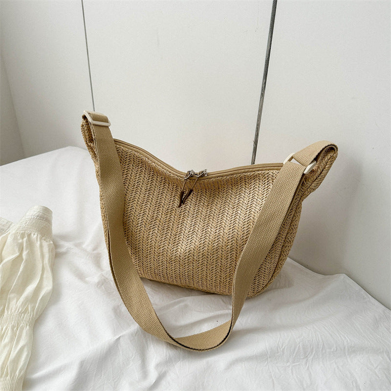 Women's Fashion Casual Straw Single Shoulder Crossbody Bag