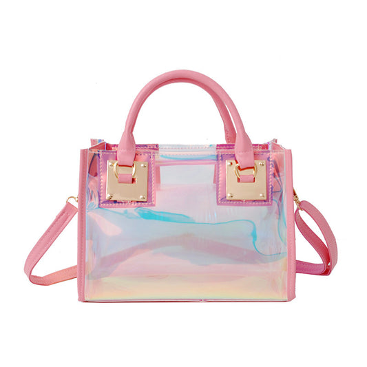Simple And Personalized New Laser Transparent Jelly Bag