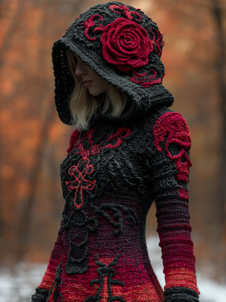 European And American-style Floral-print Ethnic Womens Hooded Sweatshirt