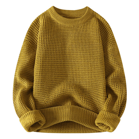 New Round Neck Thick Needle Men's Sweater Vintage Quality