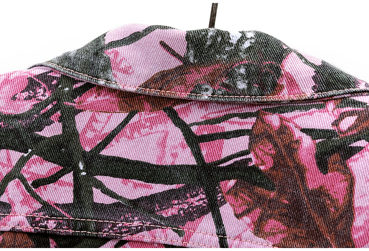 Printed Big Pocket Jacket Cardigan Versatile Casual Top