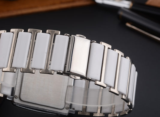 Couple's Square Diamond Set Quartz Watch