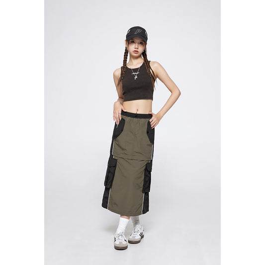 Women's American-style Retro Patchwork Long Dress
