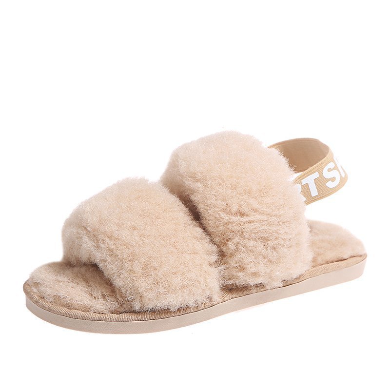 New trendy fashion two-wear cotton slippers with velvet to keep warm