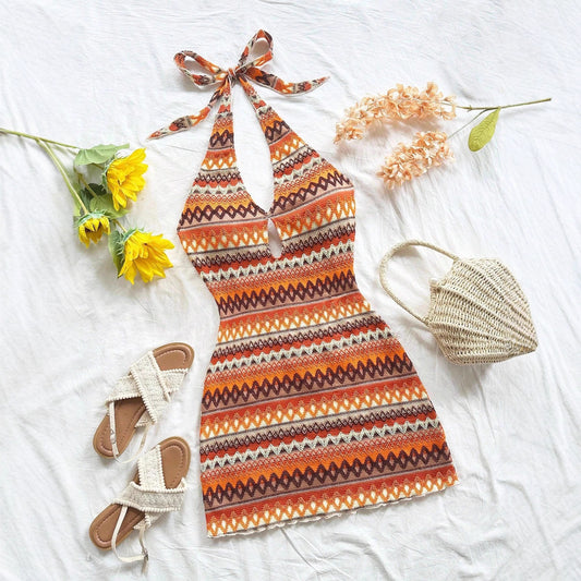 French-style Layered Ruffle Mini Dress For Women