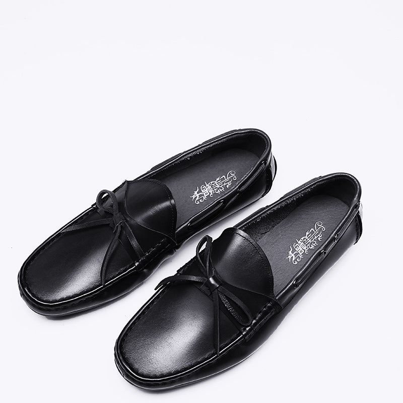 Koreansk Herrestil Trendy Fritidssko i Læder