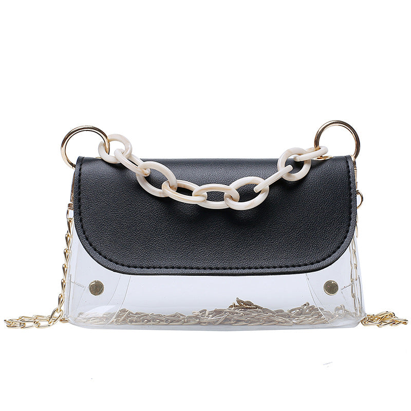 Transparent net red messenger bag